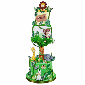 Tarta infantil animales selva
